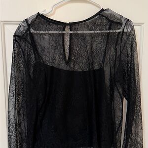 Abercrombie & Fitch Black Lace Blouse
